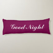 Sleep tight burgundy red elegant script typography ボディピロー (裏面)