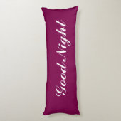 Sleep tight burgundy red elegant script typography ボディピロー (裏面 (縦))