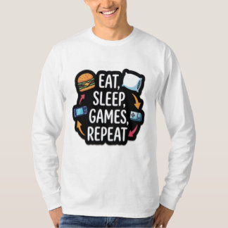 Sleep token games, eat, sleep, games, repeat tシャツ