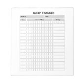 Sleep Trackerメモ帳 ノートパッド (正面)