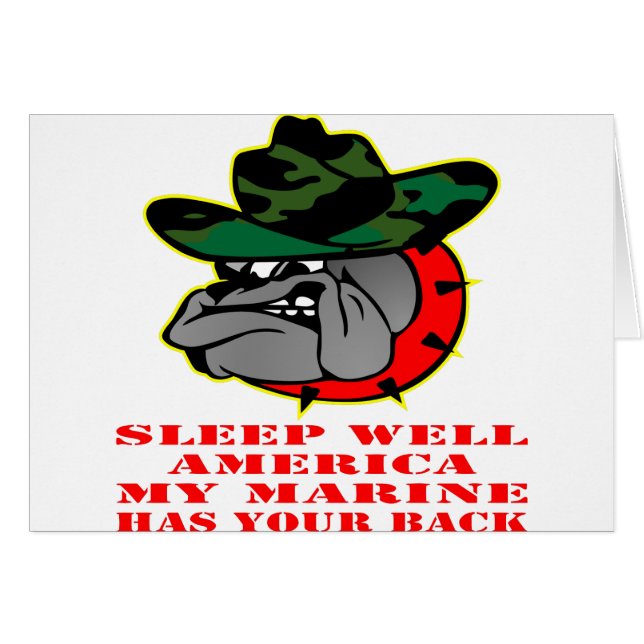 Sleep Well America My Marine Has Your Back USMC (正面横)