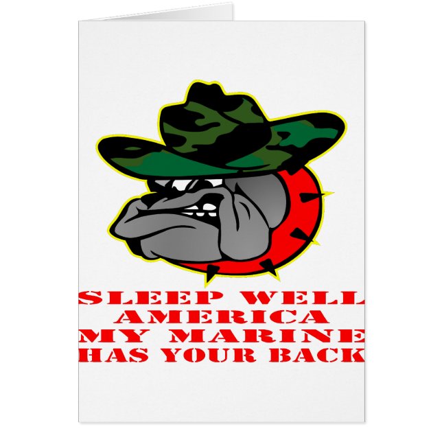 Sleep Well America My Marine Has Your Back USMC (正面)