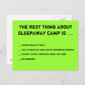 Sleepawayのキャンプについての最も最高のな事は…あります ポストカード (正面/裏面)