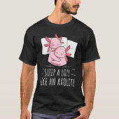 Sleeping Axolotl Lover Pyjamas Napping Tシャツ (正面)
