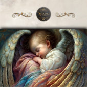 Sleeping Baby Angel Wings Decoupage 薄葉紙
