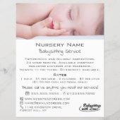 Sleeping Baby Babysitting, Daycare, Nursery Advert チラシ (正面)