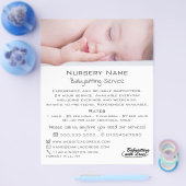 Sleeping Baby Babysitting, Daycare, Nursery Advert チラシ (シングル)