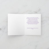 Sleeping Baby Elephant Baby Shower Thank You Card サンキューカード (内部)