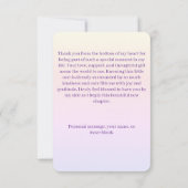 Sleeping Baby Elephant Baby Shower Thank You Card サンキューカード (裏面)