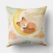 Sleeping Baby Fox Watercolor Pillow | Golden Moon クッション (裏面)