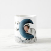 🌙 Sleeping Baby on Moon Mug – Stars & Cloud Cute  コーヒーマグカップ (中央)