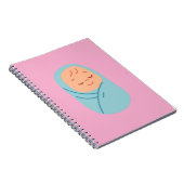 Sleeping Baby Swaddled in Blue ノートブック (右側)