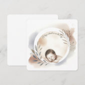 Sleeping Baby Watercolor Illustration 招待状 (正面/裏面)