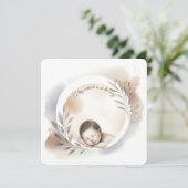 Sleeping Baby Watercolor Illustration 招待状 (スタンド正面)