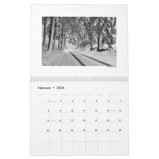 Sleeping Bear Dunes Calendar カレンダー (2月 2026)