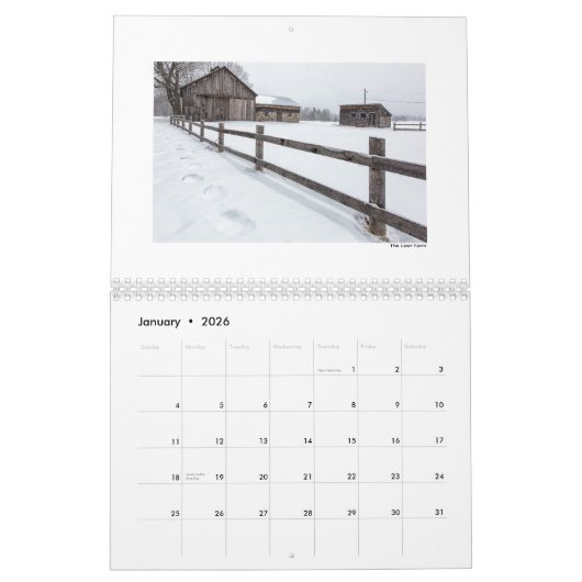 Sleeping Bear Dunes Calendar カレンダー (1月 2026)
