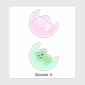 Sleeping Bear & Elephant Sticker Pack For Kids シール (シート)