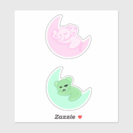 Sleeping Bear & Elephant Sticker Pack For Kids シール