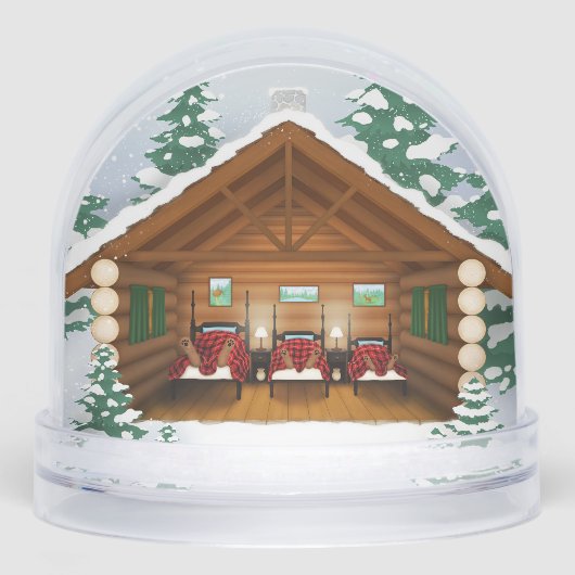 Sleeping Bear Family in Log Cabin Custom (正面)