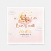 Sleeping Bear – We Can Bearly Wait スタンダードカクテルナプキン (正面)