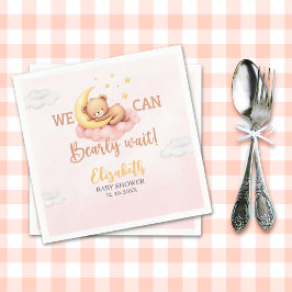 Sleeping Bear – We Can Bearly Wait スタンダードカクテルナプキン