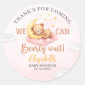 Sleeping Bear – We Can Bearly Wait ラウンドシール (正面)