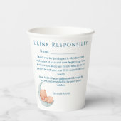 Sleeping bear while his family celebrates 紙コップ (裏面)