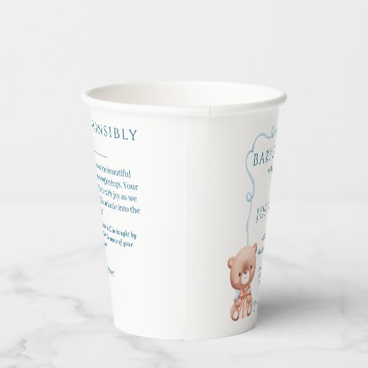 Sleeping bear while his family celebrates  紙コップ (右)