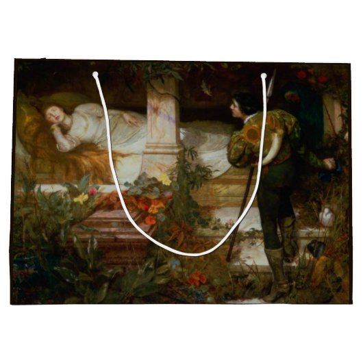 Sleeping Beauty (Loving Romantic Fairy Tale Scene) ラージペーパーバッグ (裏面)
