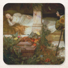 Sleeping Beauty (Pretty Princess From Fairy Tale) スクエアペーパーコースター