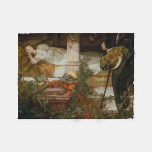 Sleeping Beauty (Prince Charming and His Princess) フリースブランケット (正面(横))