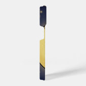 Sleeping Black Cat Gold Crescent Moon Celestial iPhoneケース (右側面)