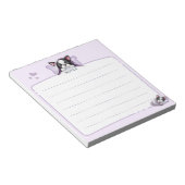 Sleeping Boston Terrierメモ帳 ノートパッド (アングル)
