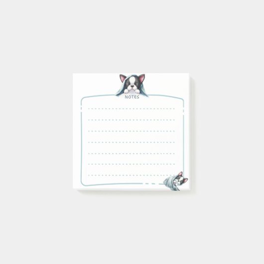 Sleeping Boston Terrier Post It Notes ポストイット (正面)