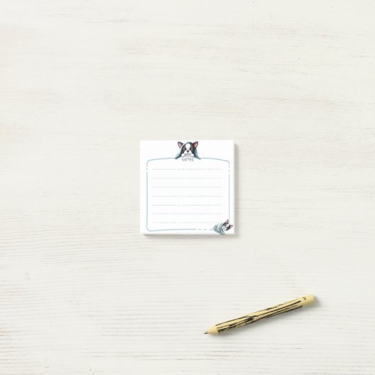 Sleeping Boston Terrier Post It Notes ポストイット (デスク上)