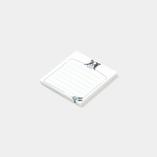 Sleeping Boston Terrier Post It Notes ポストイット (アングル)