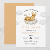 Sleeping Bunny Baby Shower Invitation 招待状 (正面/裏面)