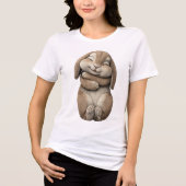 Sleeping Bunny Easter Shirt Too Cute To Handle トライブレンドＴシャツ (正面)