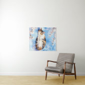 Sleeping Calico Dreaming of Hanami タペストリー (インサイチュ(横))