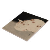 Sleeping Cat by Kawanabe Kyosai タイル (側面)