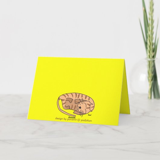 Sleeping Cat Greeting Card シーズンカード (裏面)