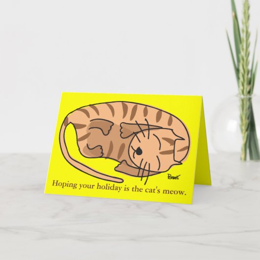 Sleeping Cat Greeting Card シーズンカード (正面)