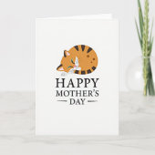 Sleeping Cat Mothers Day Card カード (正面)