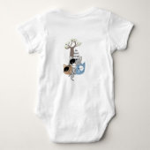 Sleeping cat Tote Bag ベビーボディスーツ (裏面)