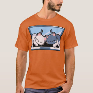 Sleeping CatsノートPCかわいい日本のAnime Boys Gi Tシャツ
