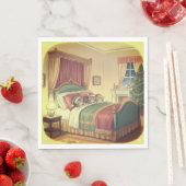 Sleeping Christmas Cats Napkins スタンダードランチョンナプキン (インサイチュ)