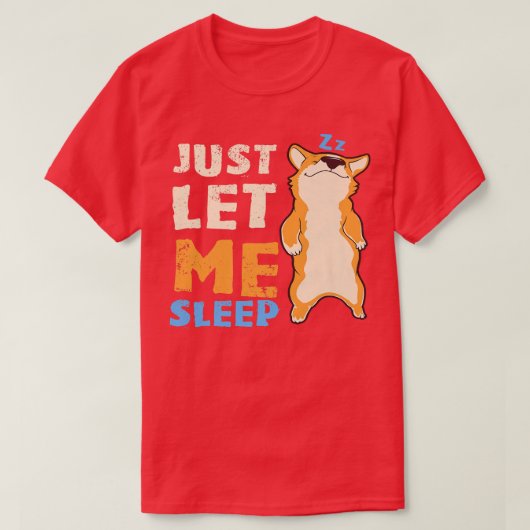 Sleeping Corgi Dog, Sleepshirt, Pajamas1234 Tシャツ (デザイン正面)