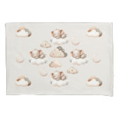 Sleeping Cute Elephant among the Clouds Baby 枕カバー (正面)