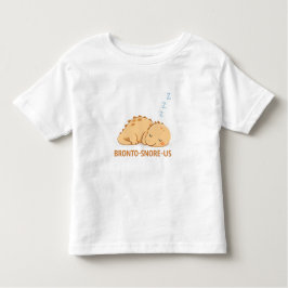 Sleeping Dinosaur – Cozy Dino Café Illustration トドラーTシャツ
