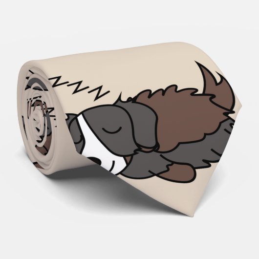 Sleeping Dog Australian Shepherd Animal Lover ZZZ ネクタイ (ロール)